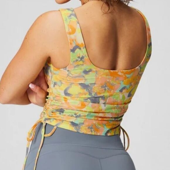 Fabletics medium ruched built in bra tank - Picture 3 of 5